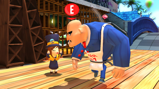 Hat Kid teasing one of the Mafia of Cooks
